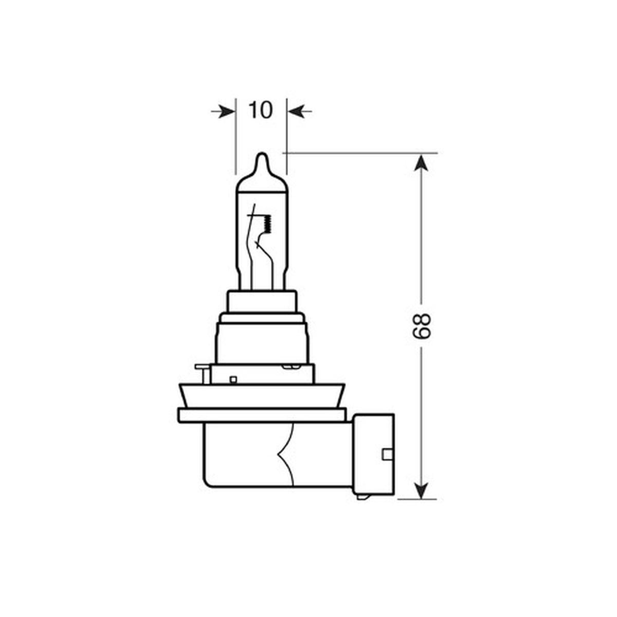 12V Lampada alogena Blu-Xe - H16 - 19W - PGJ19-3 - 2 pz - Scatola Plast.