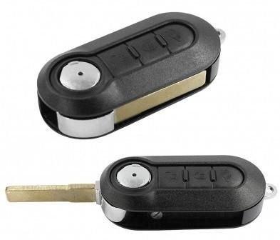 chiave guscio telecomando 3 tasti chiavi auto fiat grande punto, panda, 500