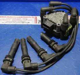 KIT ACCENSIONE BOBINE CANDELE CAVI FIAT PUNTO PANDA 500 1.1 1.2 LANCIA Y  BENZINA