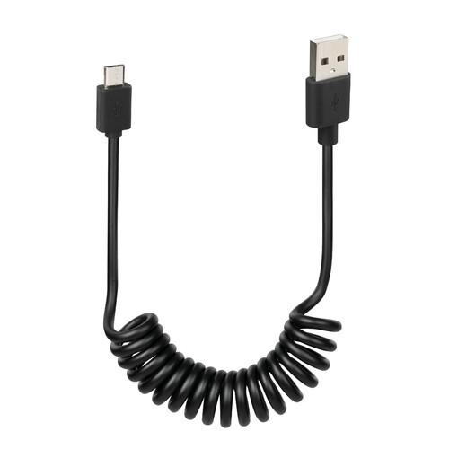 Cavo a spirale Usb Micro Usb - 100 cm - Nero
