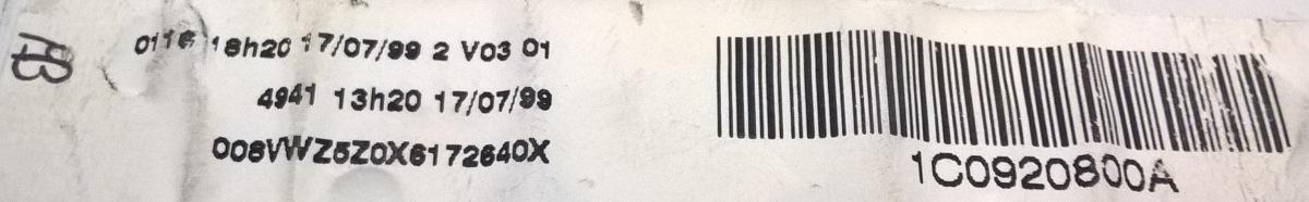 quadro strumenti volkswagen new beetle 1C0920840AX