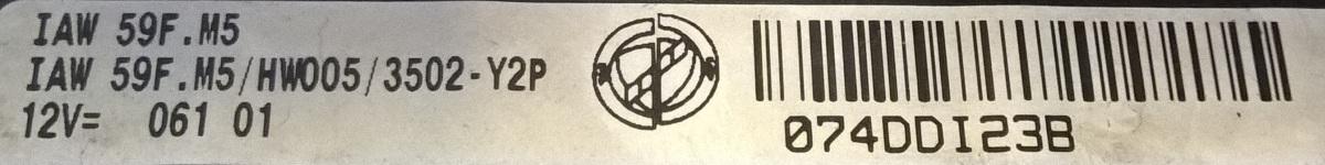 centralina motore vergine fiat punto2-3 serie IAW 59F M5 HW005