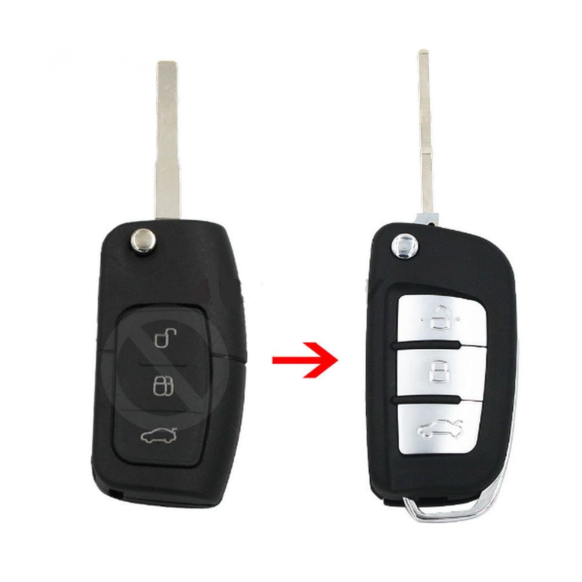modifica chiave guscio telecomando 3 tasti chiavi auto ford focus fiesta mondeo s-max c-max galaxy