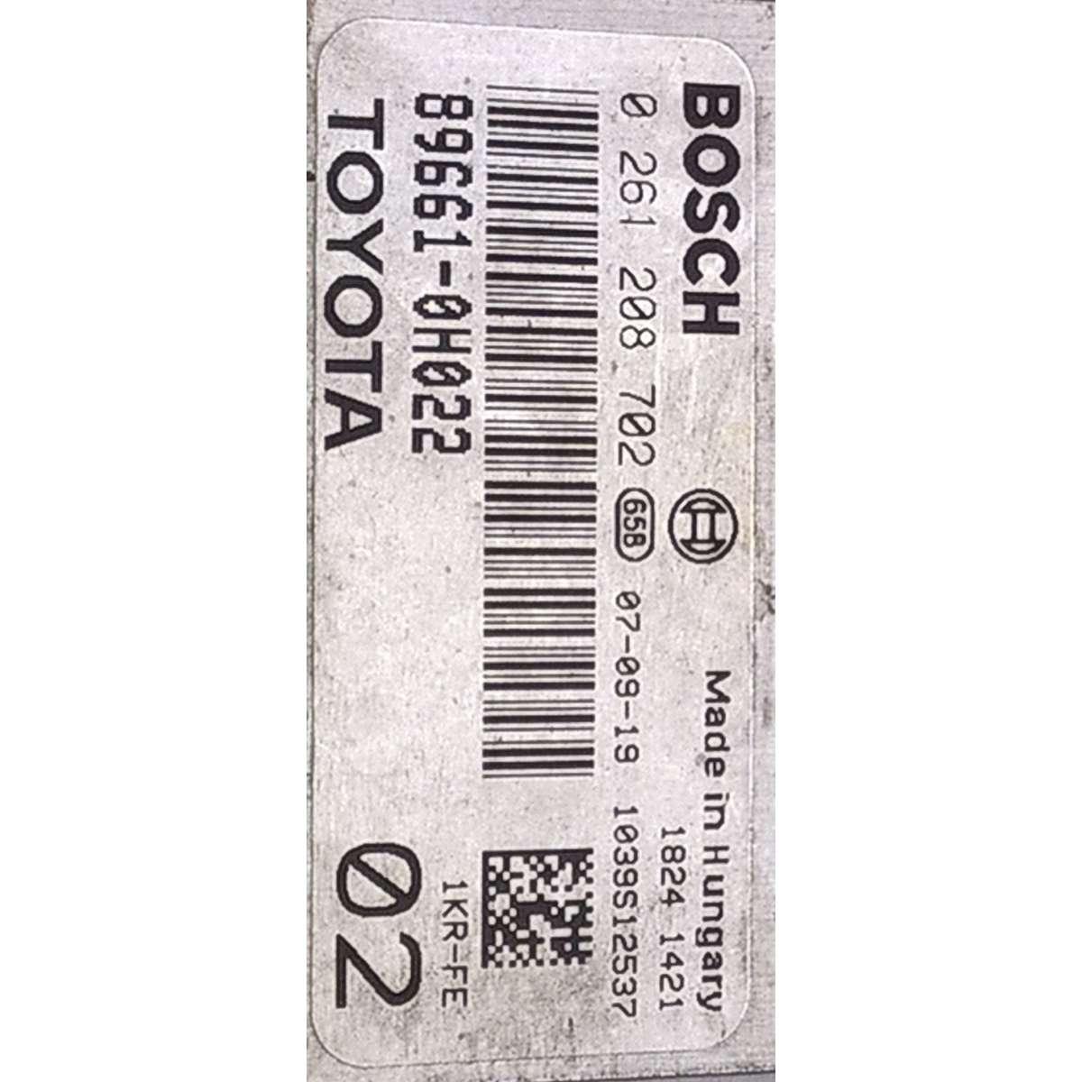 centralina motore toyota aygo 2009 1.0 bz 0261208702