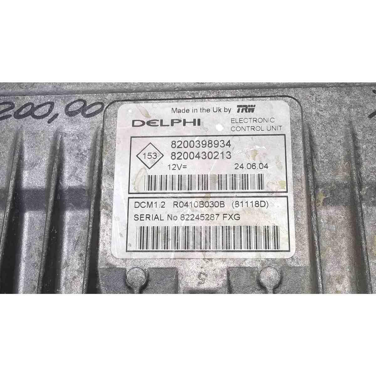centralina motore renault modus 1.5 dci 8200398934
