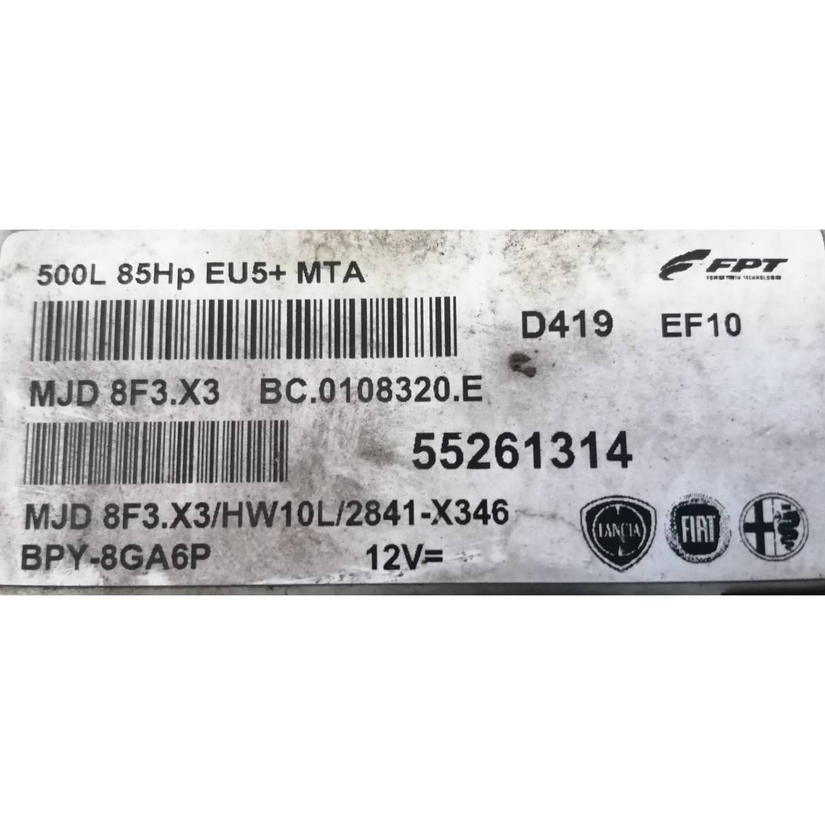 centralina motore fiat 500 L 85 HP MJD 8F3 X3 55261314 rigenerata<br />