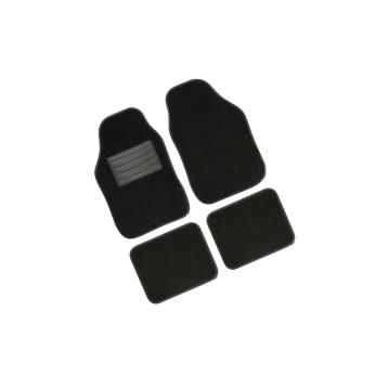 Tappeti basic moquette, nera 4 pz