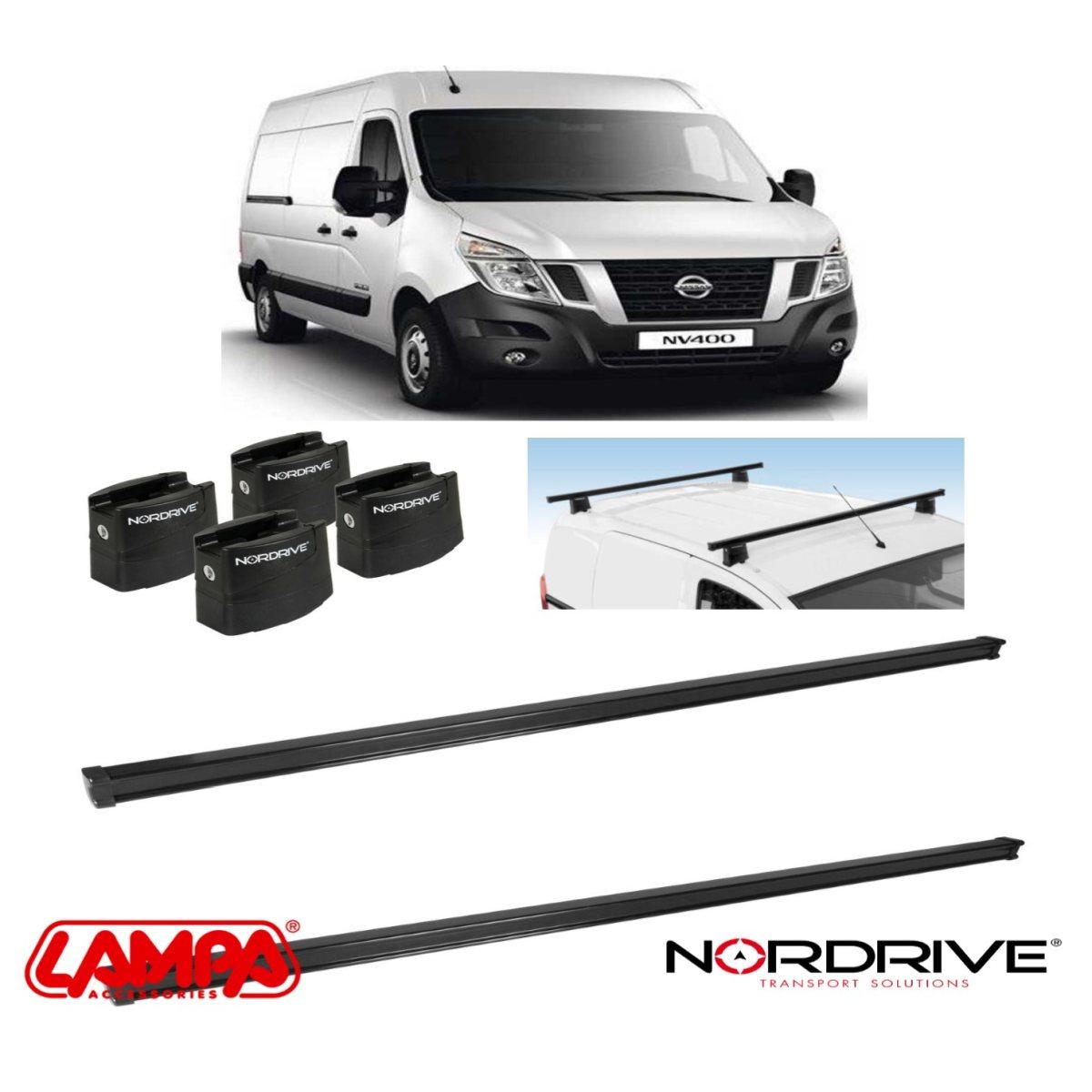 barre portatutto Nissan Interstar 03/22> nissan nv 400 dal 2012 nordrive 4 barre professionali
