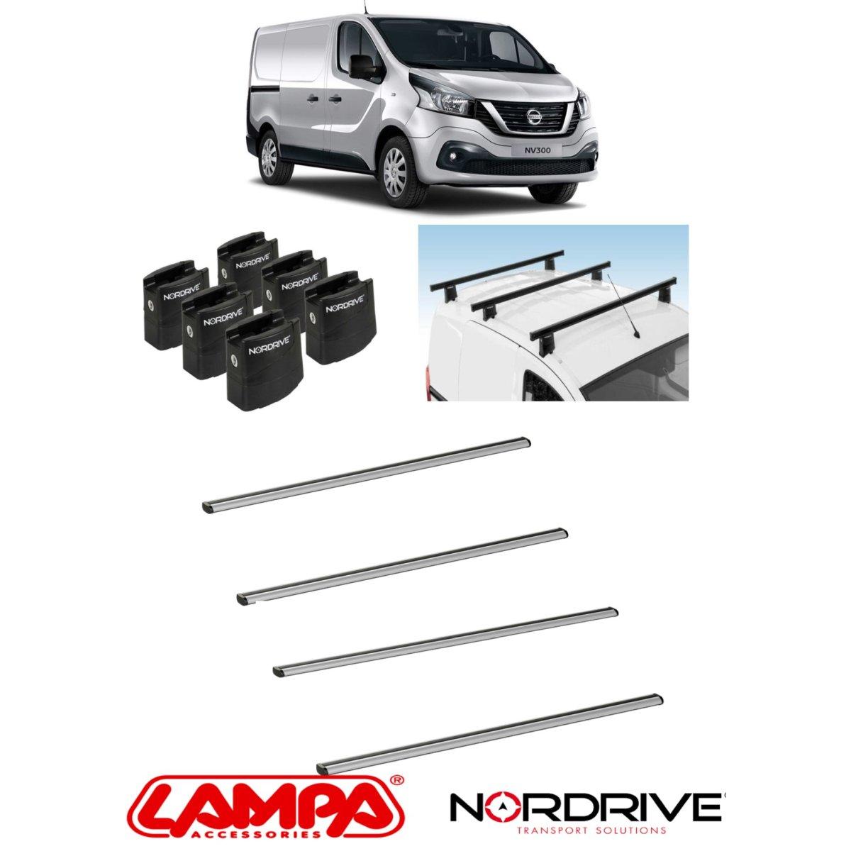 barre portatutto nissan nv300 dal 2016 nordrive 4 barre professionali