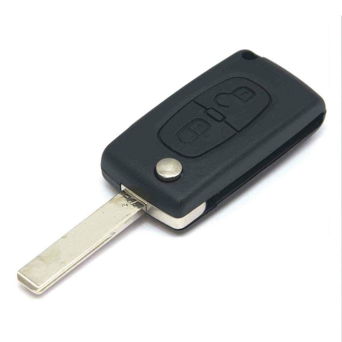 chiave guscio telecomando 2 tasti chiavi auto citroen c1 c2 c3