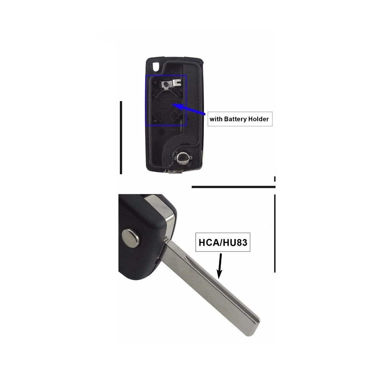 chiave guscio telecomando 4 tasti chiavi auto citroen c1 c2 c3