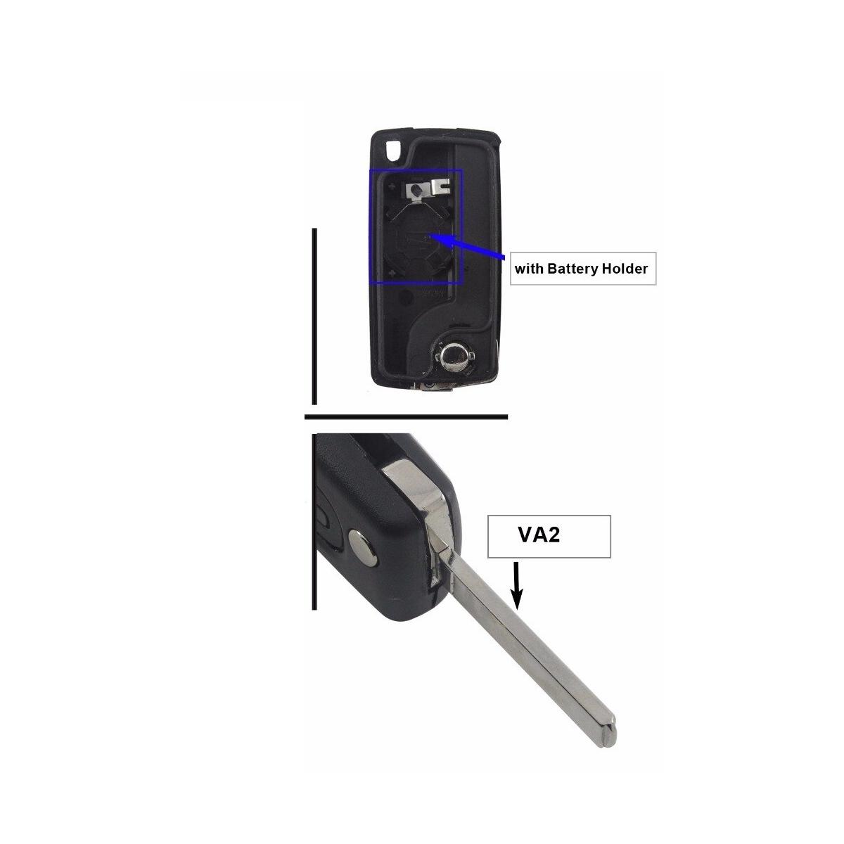 chiave guscio telecomando 4 tasti chiavi auto citroen c1 c2 c3