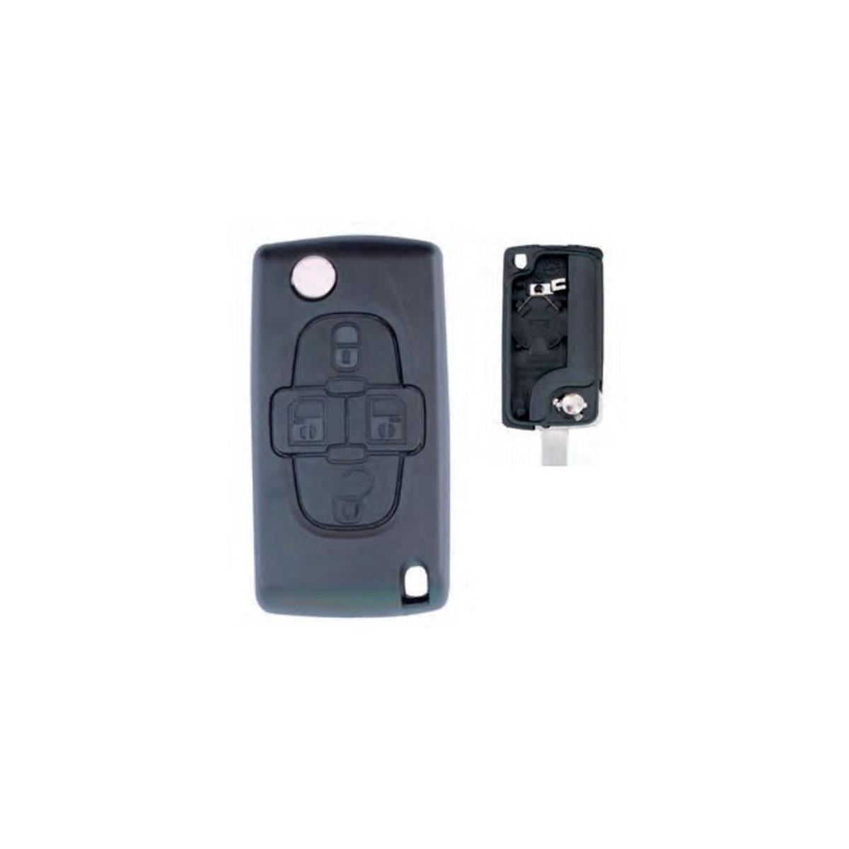 chiave guscio telecomando 4 tasti chiavi auto citroen c1 c2 c3