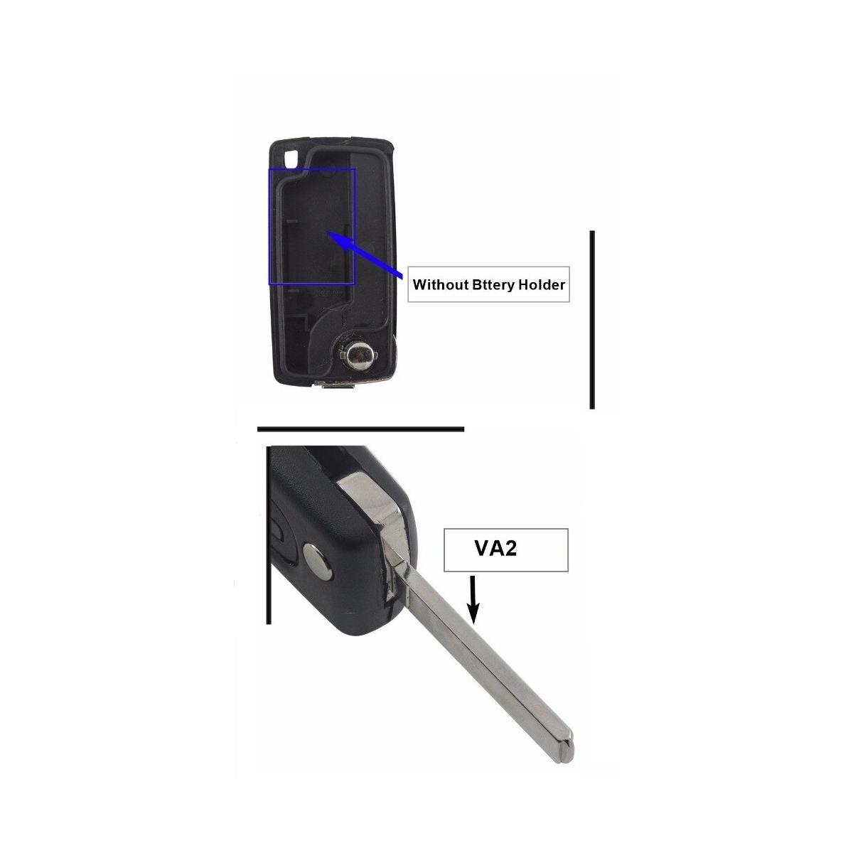 chiave guscio telecomando 4 tasti chiavi auto citroen c1 c2 c3