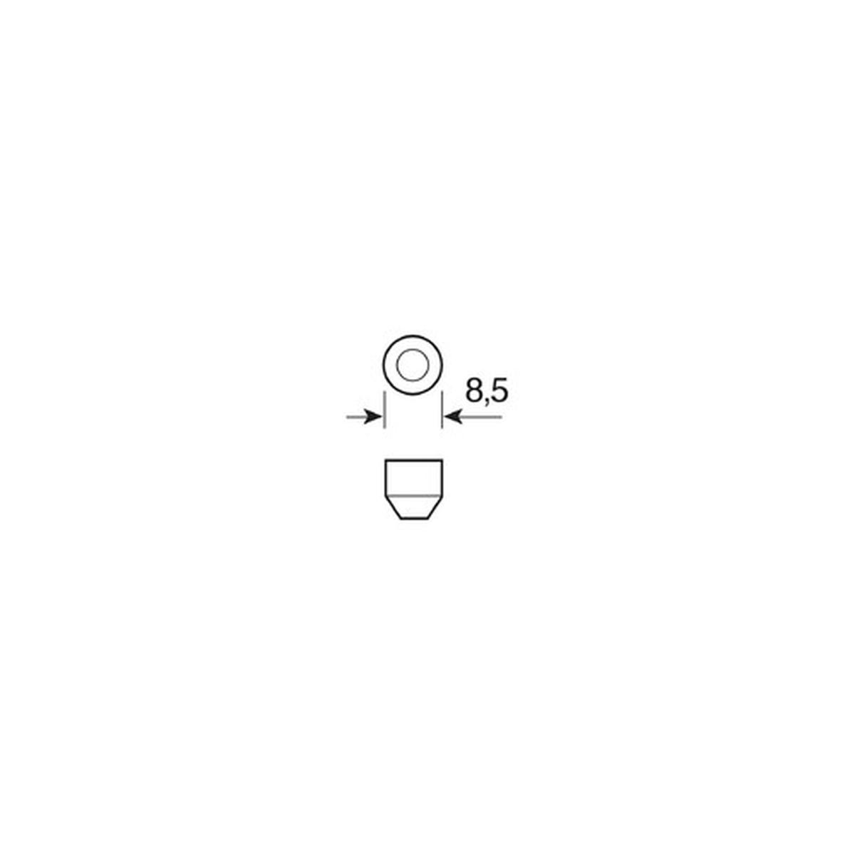 12V Lampada siluro - 11x44 mm - 10W - SV8,5-8 - 2 pz - D/Blister