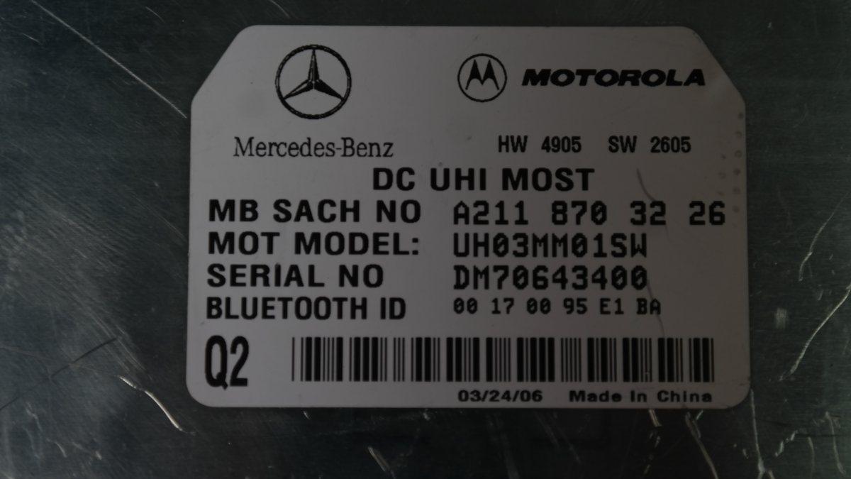 Mercedes cls a2118703226 centralina bluetooth motorola