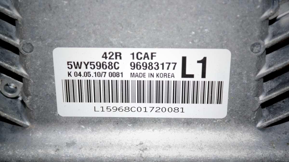 Chevrolet aveo 1200 bz gpl 5wy5968c centralina motore